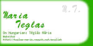 maria teglas business card