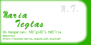 maria teglas business card